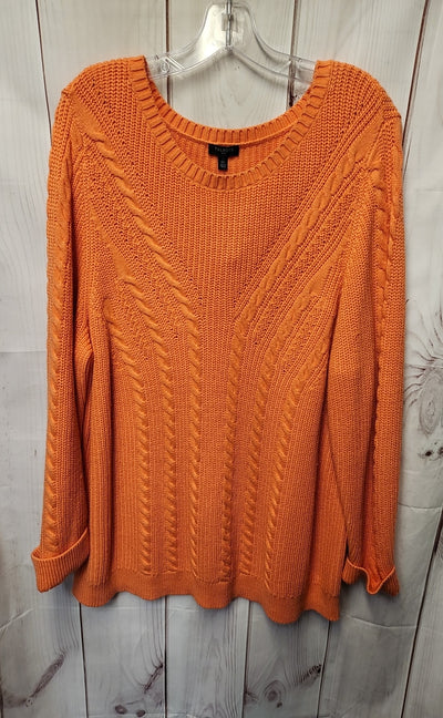 Talbots Women's Size 2X Orange Sweater