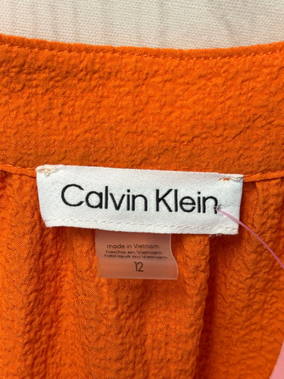 Calvin Klein Women's Size 12 Orange Dress