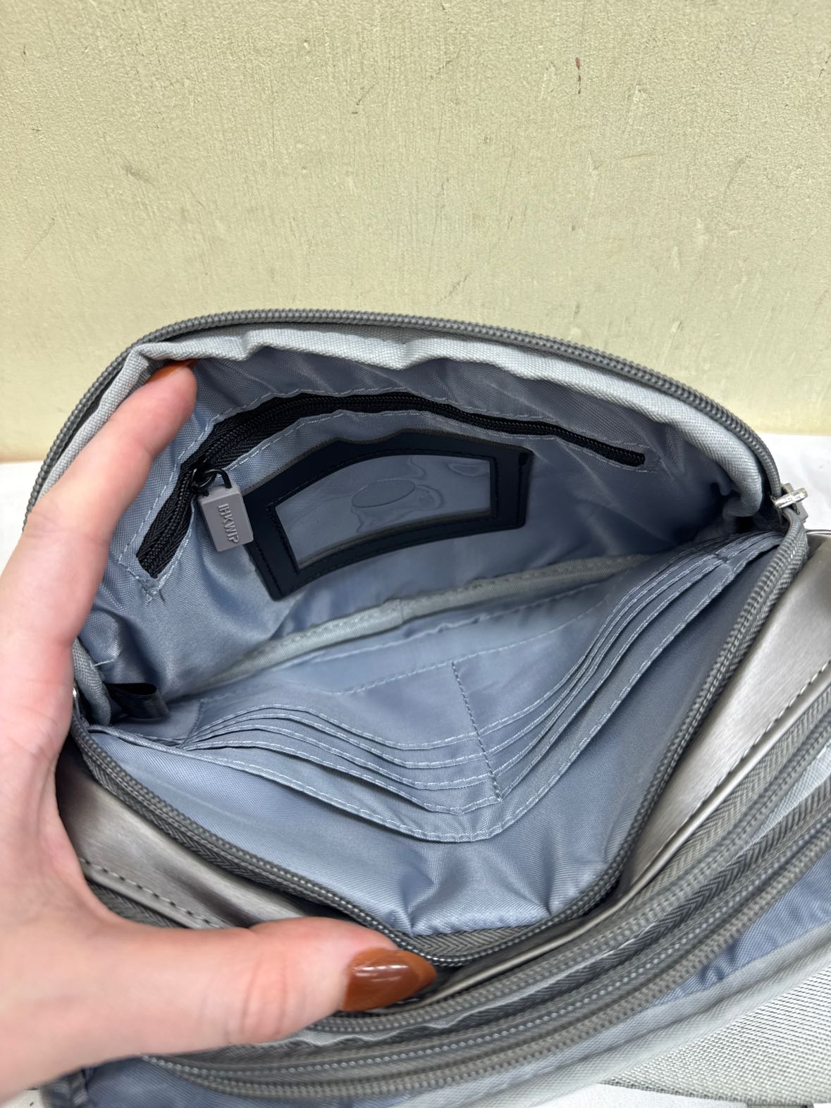 NWT IHKWIP Gray Purse Bag