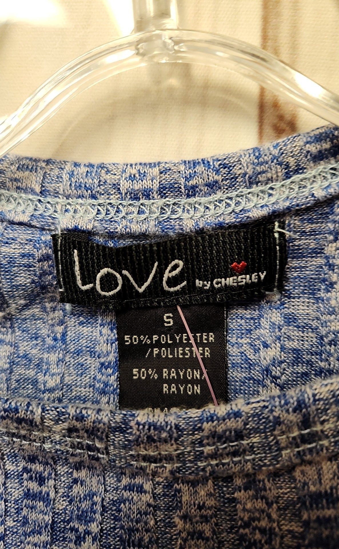 Love Women's Size S Blue Sleeveless Top