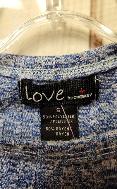 Love Women's Size S Blue Sleeveless Top