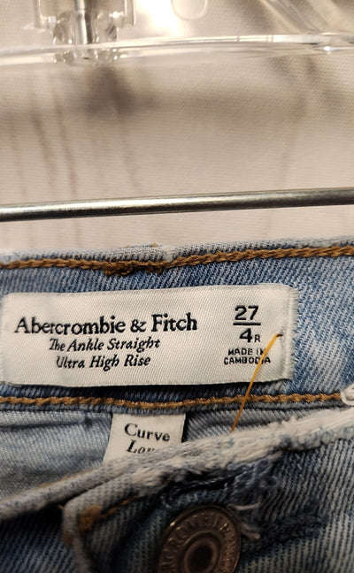Abercrombie & Fitch Women's Size 27 (3-4) Blue Jeans The Ankle Straight