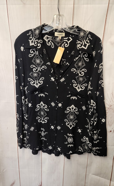 L'agence Women's Size M Black Long Sleeve Top
