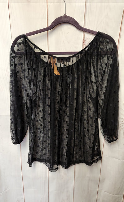 NWT Loft Women's Size M Black 3/4 Sleeve Top