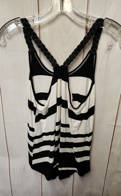 Ocean Drive Women's Size M White & Black Sleeveless Top