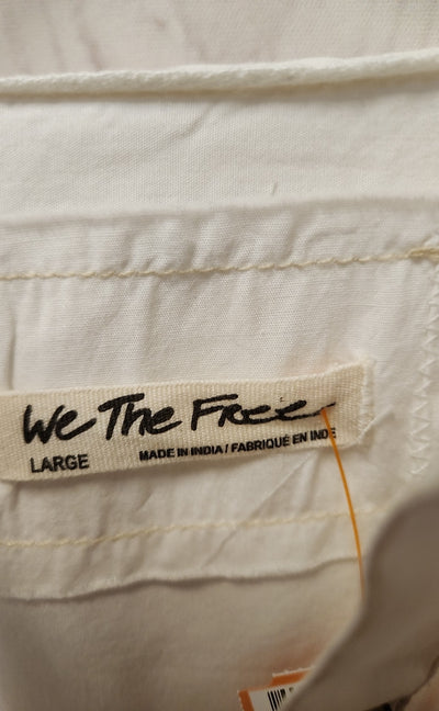 We the Free Women's Size L White Long Sleeve Top