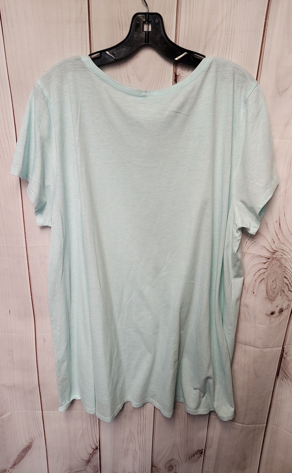 Pure Jill Women's Size XL Light Blue Short Sleeve Top