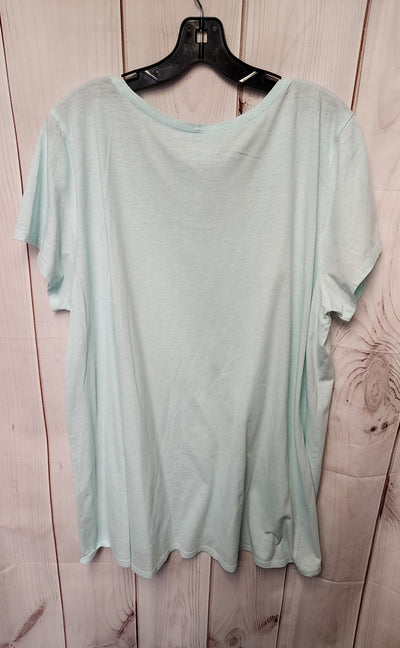 Pure Jill Women's Size XL Light Blue Short Sleeve Top