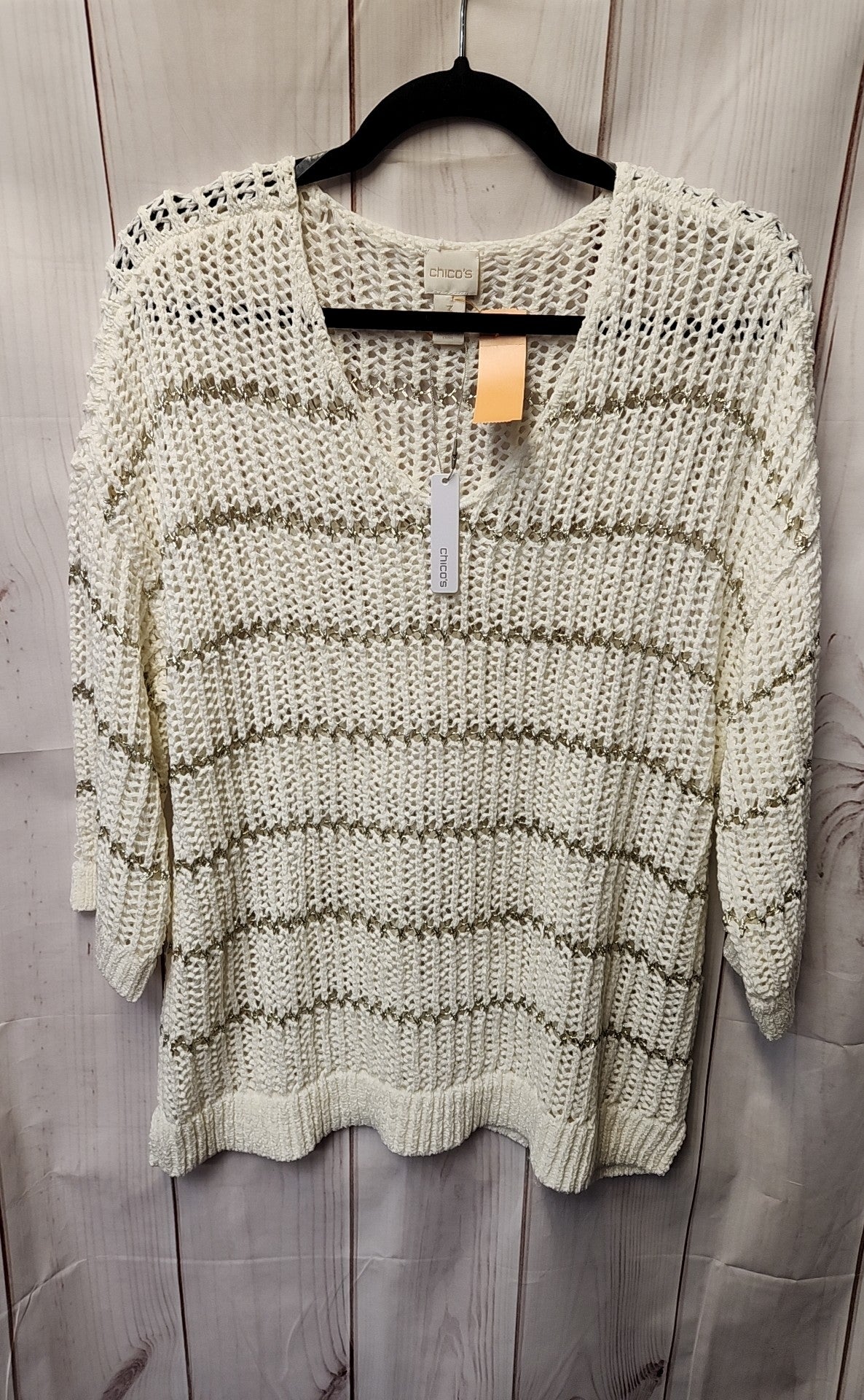 NWT Chico's Women's Size 3 = US XL White Sweater