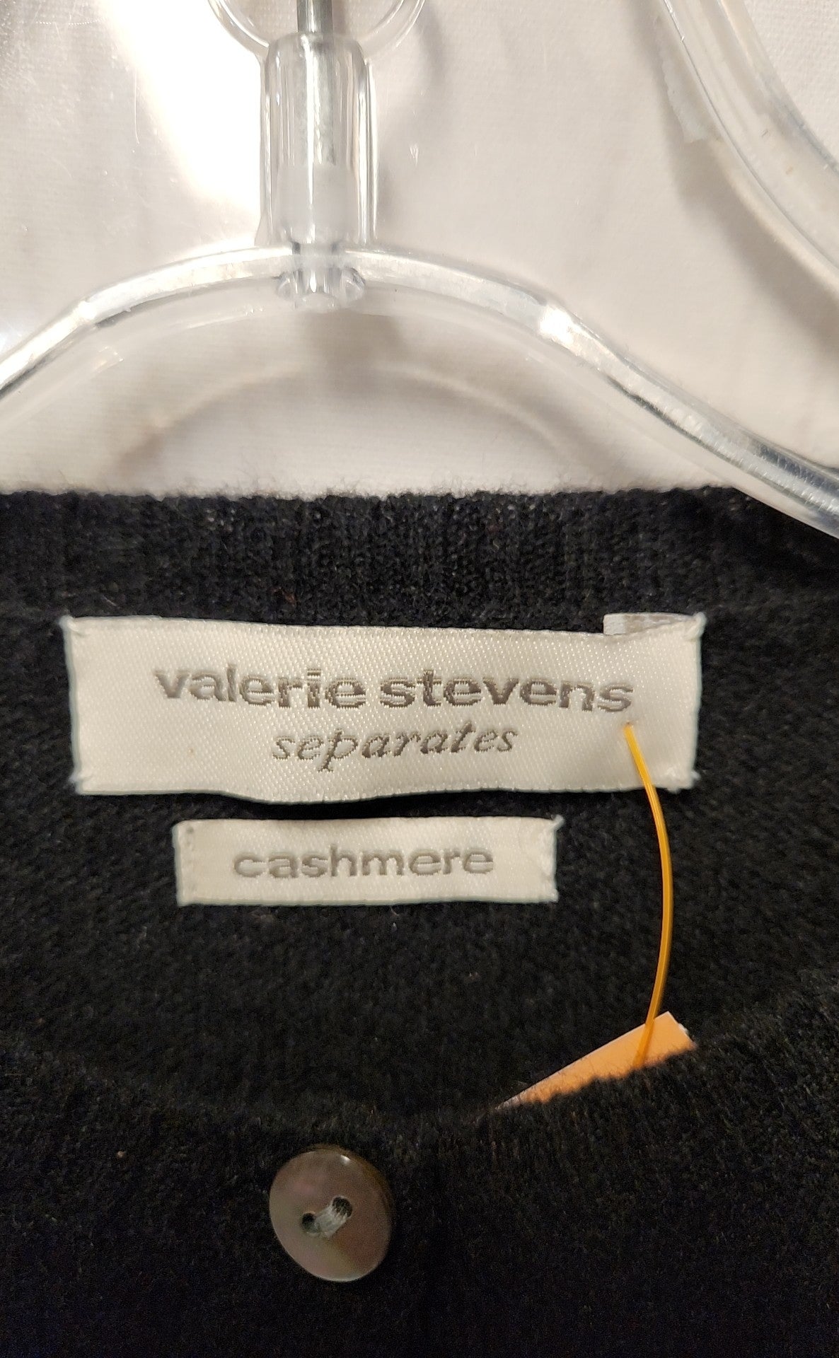 NWT Valerie Stevens Women's Size XL Black Cashmere Cardigan