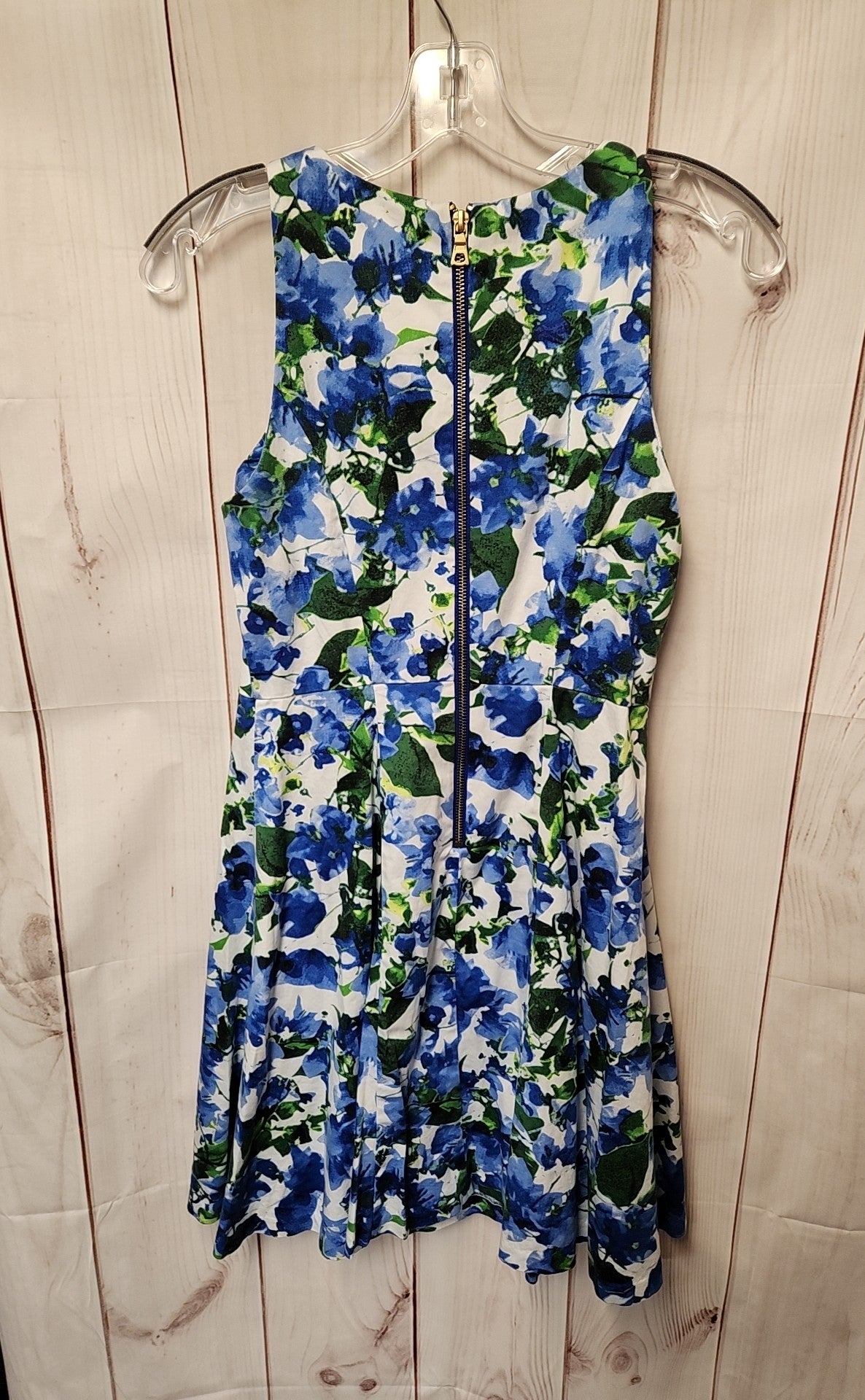 Milly Women's Size 4 White & Blue Floral Dress