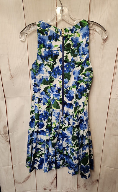 Milly Women's Size 4 White & Blue Floral Dress