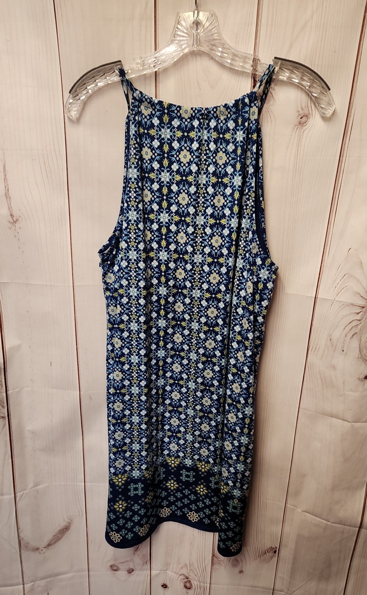 Max Studio Women's Size L Blue Floral Dress