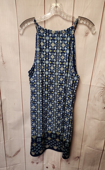 Max Studio Women's Size L Blue Floral Dress