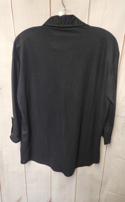 NWT Magaschoni Women's Size S Black Long Sleeve Top