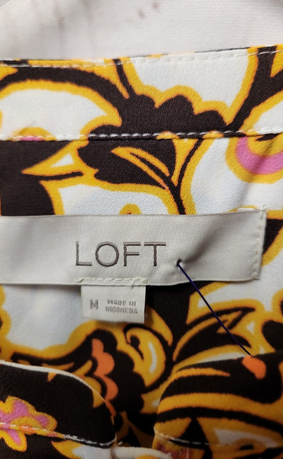 Loft Women's Size M Yellow Long Sleeve Top