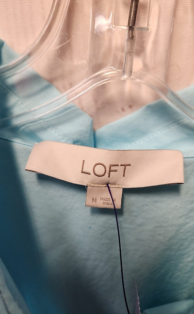 Loft Women's Size M Light Blue Long Sleeve Top