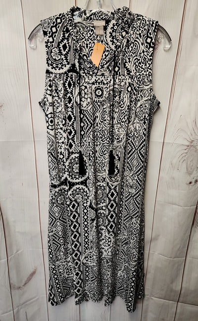 Chico's Women's Size 1P = US 8/10 Petite White & Black Dress