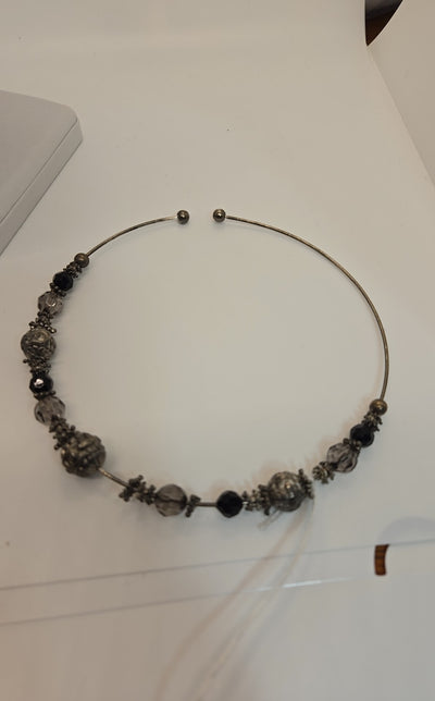 Gray Beaded Necklace