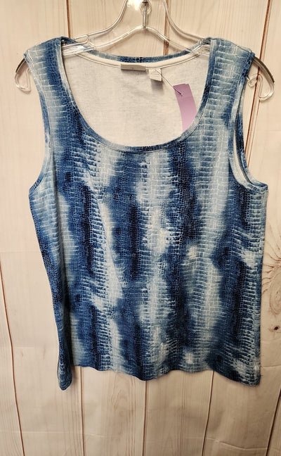 Chico's Women's Size 3 = US XL Blue Sleeveless Top
