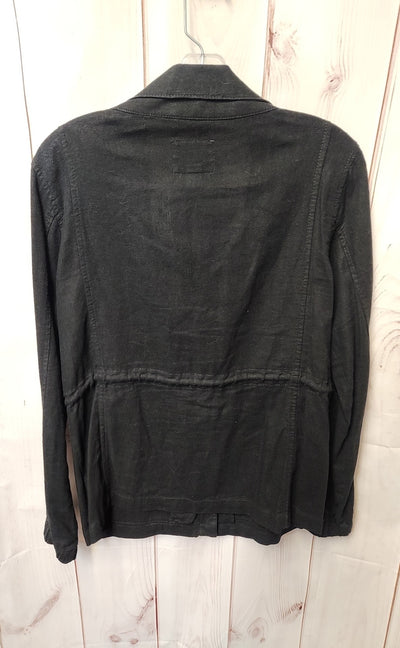 Old Navy Women's Size M Black Linen Blend Jacket