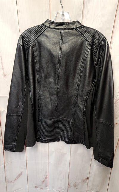 Sebby Collection Women's Size XL Black Leather Jacket