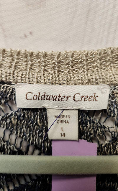 Coldwater Creek Women's Size L Blue Cardigan