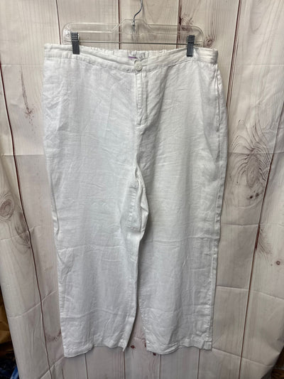 Kate Hill Women's Size XL White Linen Pants