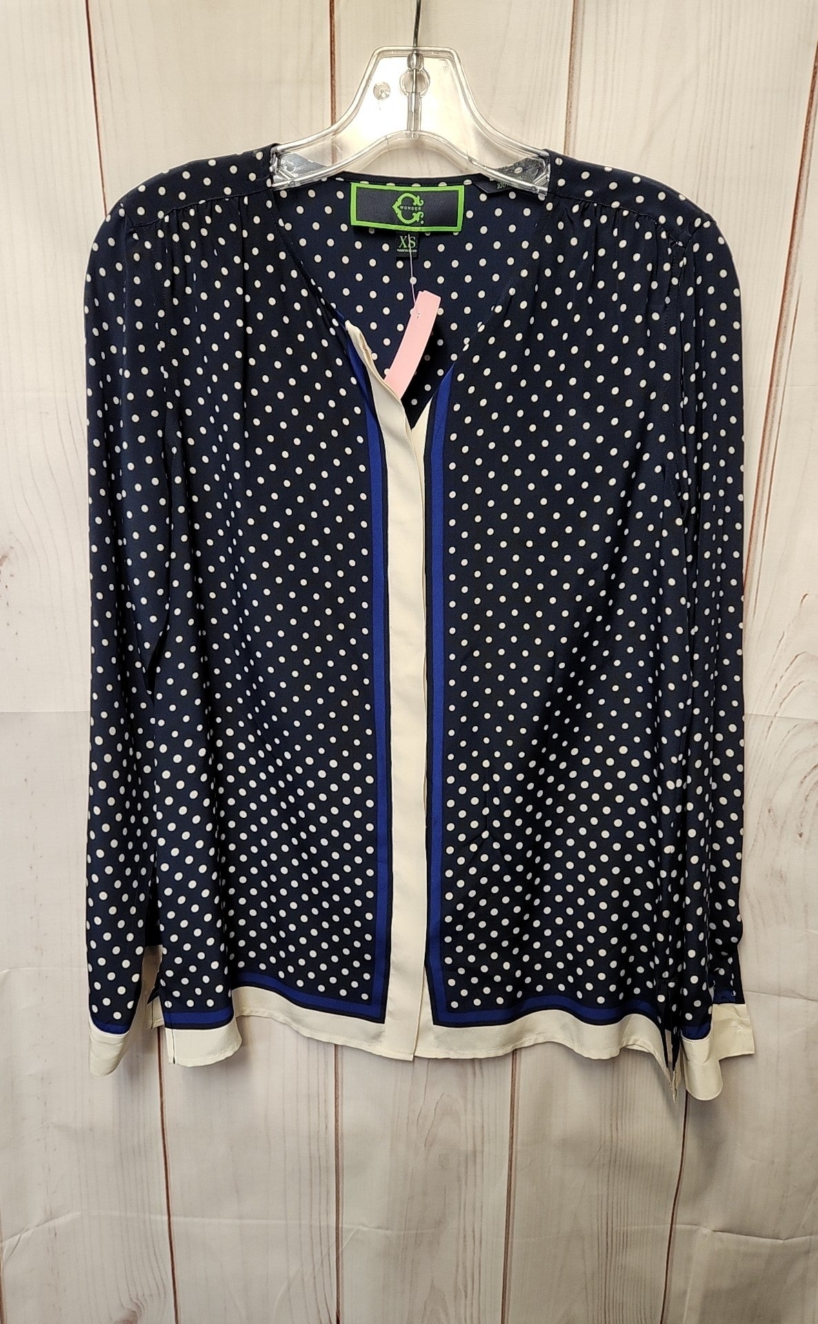 C Wonder Women's Size XS Navy Long Sleeve Top