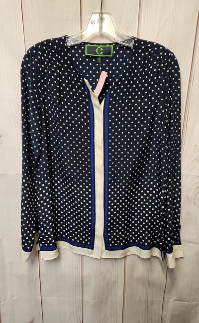C Wonder Women's Size XS Navy Long Sleeve Top