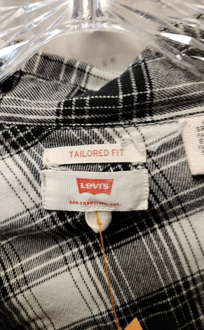 Levis Women's Size L Black & White Long Sleeve Top