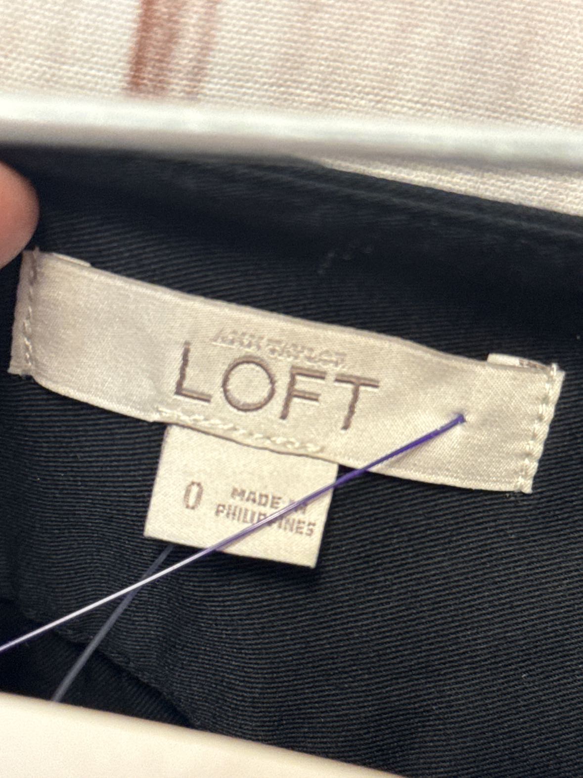 NWT Loft Women's Size 0 Black Skirt
