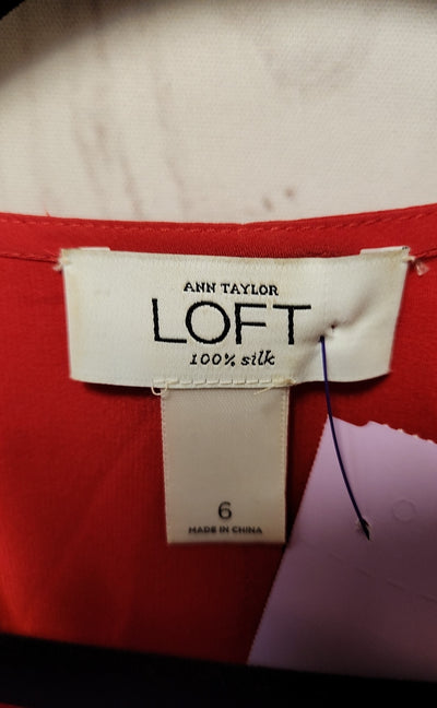 Loft Women's Size 6 Red Dress