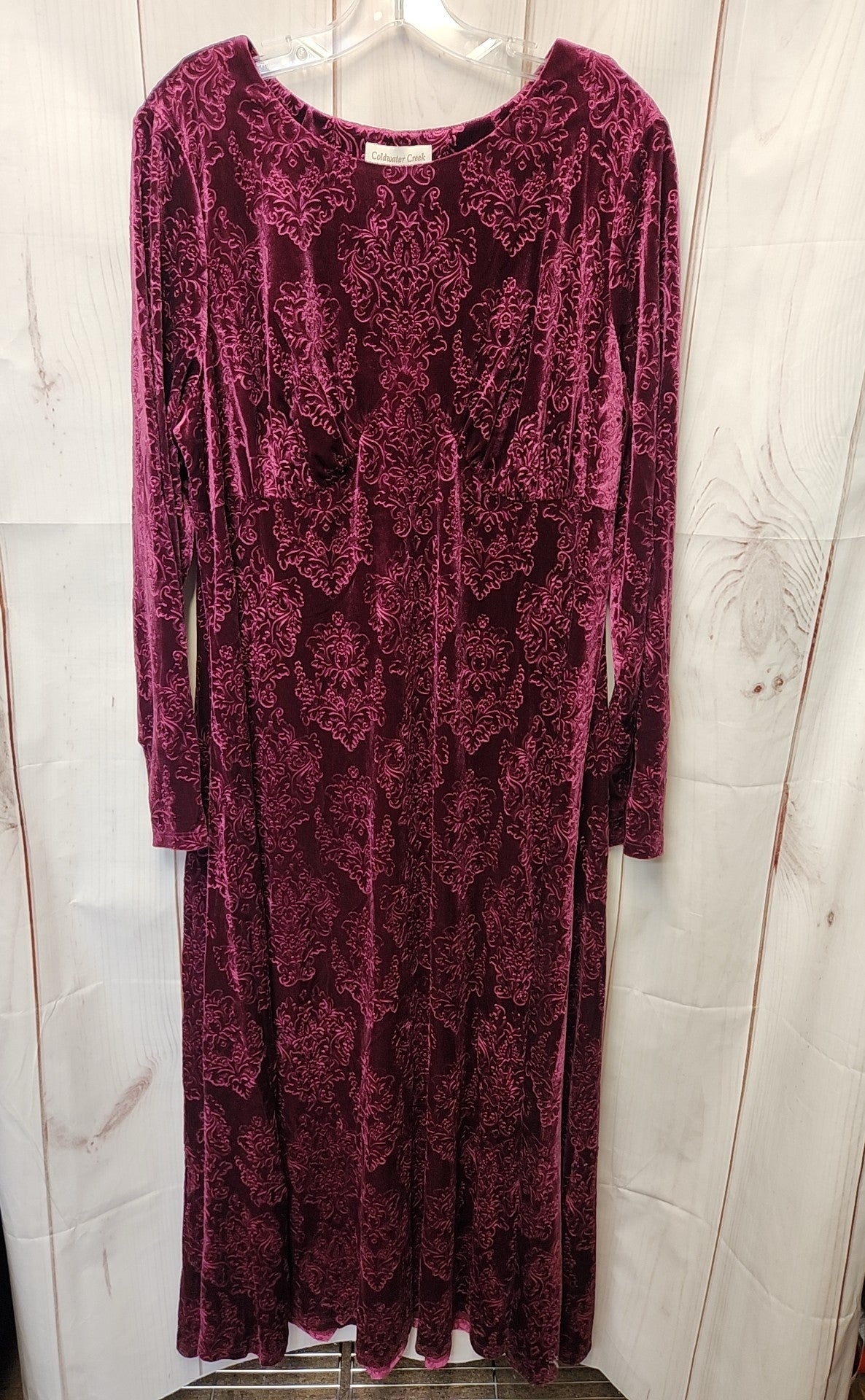 Coldwater Creek Women's Size 1X Purple Velour Dress