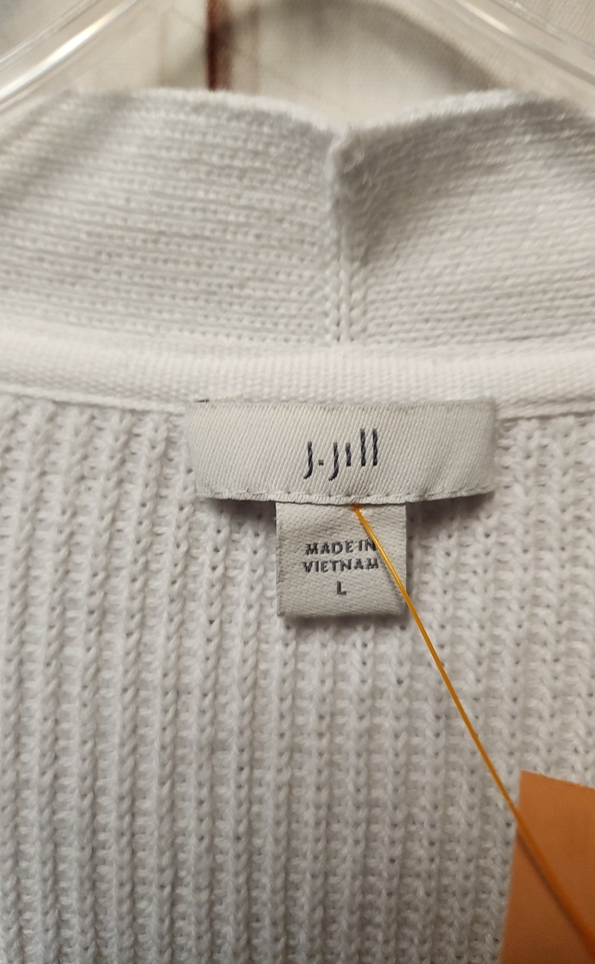 J Jill Women's Size L White Cardigan
