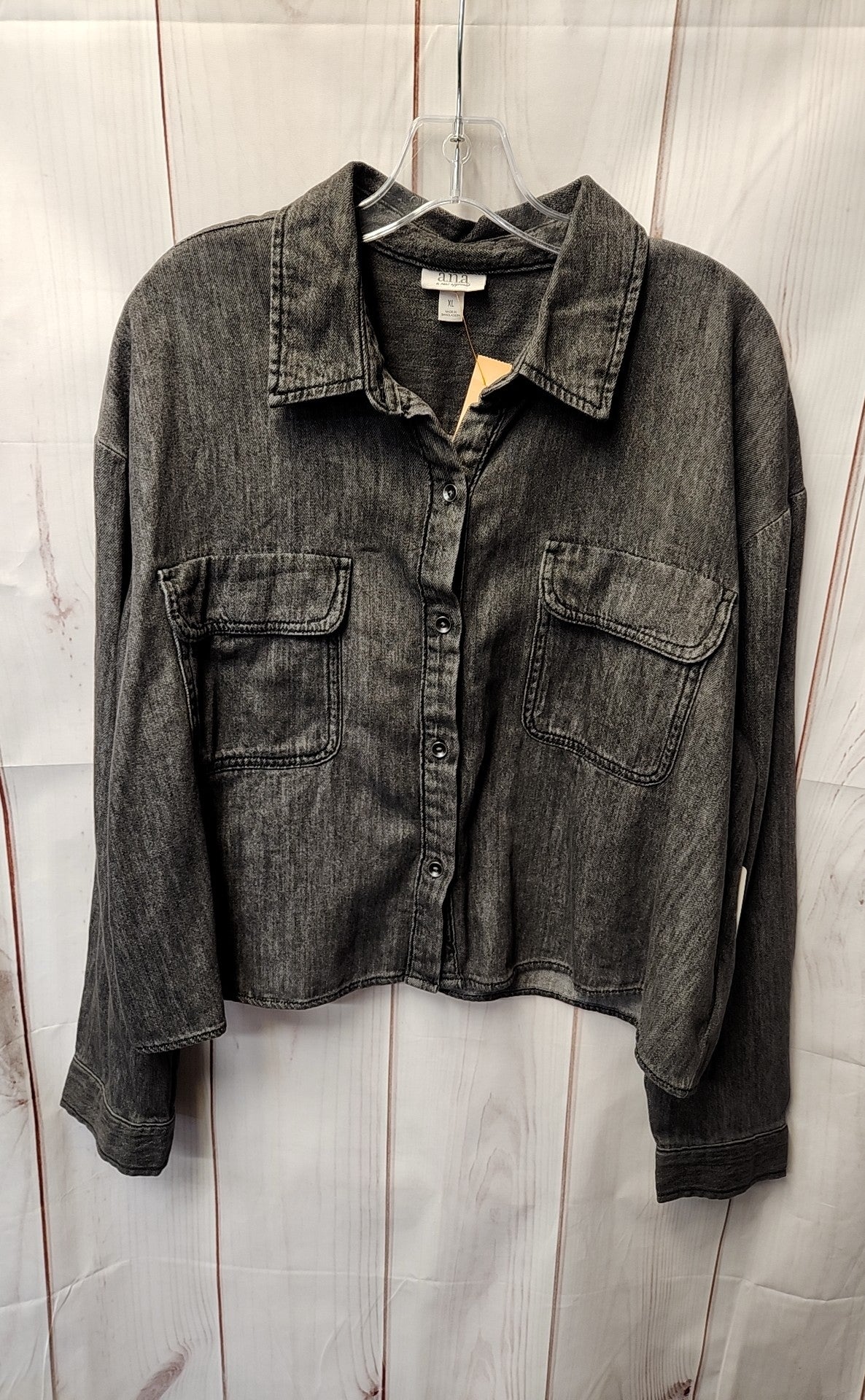 NWT Ana Women's Size XL Gray Long Sleeve Top