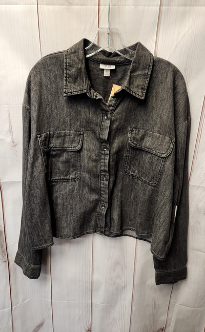 NWT Ana Women's Size XL Gray Long Sleeve Top