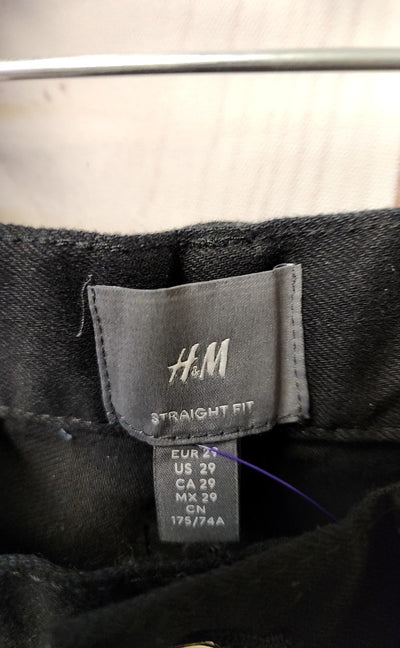 NWT H&M Women's Size 29 (7-8) Black Jeans Straight Fit
