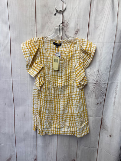 NWT Max Edition Women's Size S Yellow Short Sleeve Top