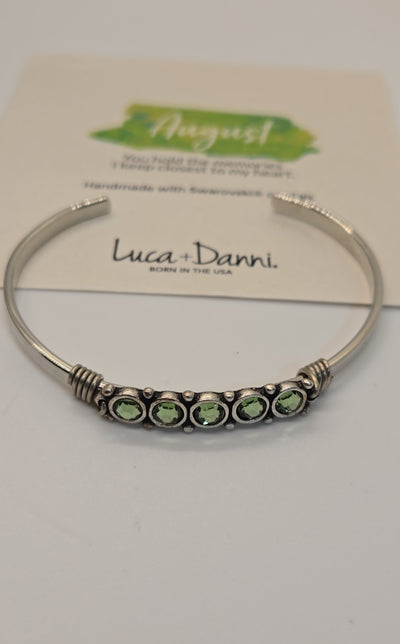 NIB Luca + Dani Green Stone Cuff Bracelet
