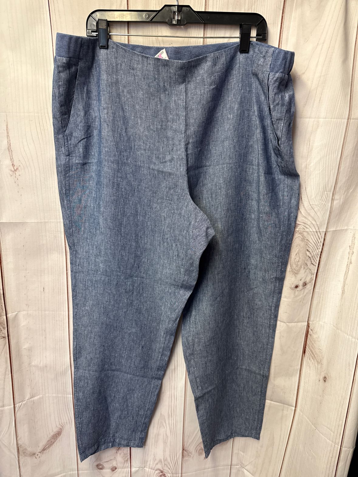 J Jill Women's Size XL Blue Linen Pants