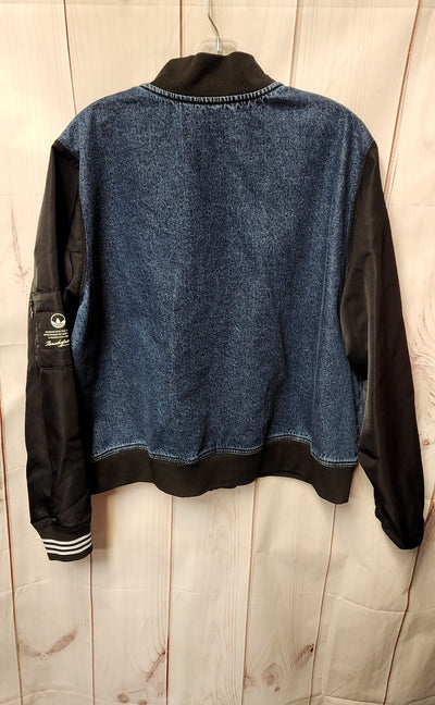 Adidas Women's Size L Black & Blue Jacket