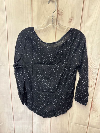 Loft Women's Size S Petite Black 3/4 Sleeve Top