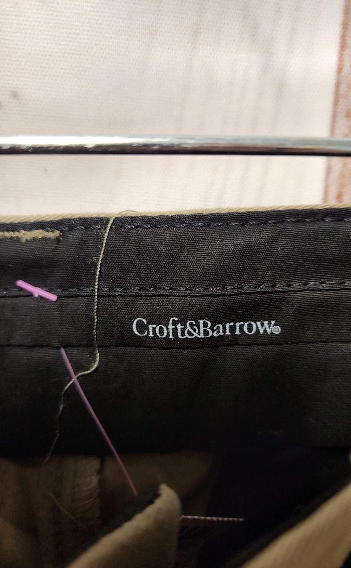 NWT Croft & Barrow Men's Size 36x29 Brown Pants