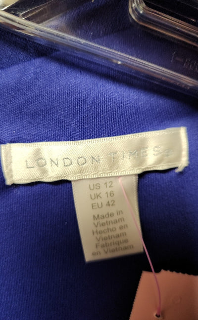 London Times Women's Size 12 Blue Dress