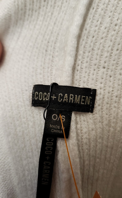 NWT Coco & Carmen Women's Size One Size White Cardigan