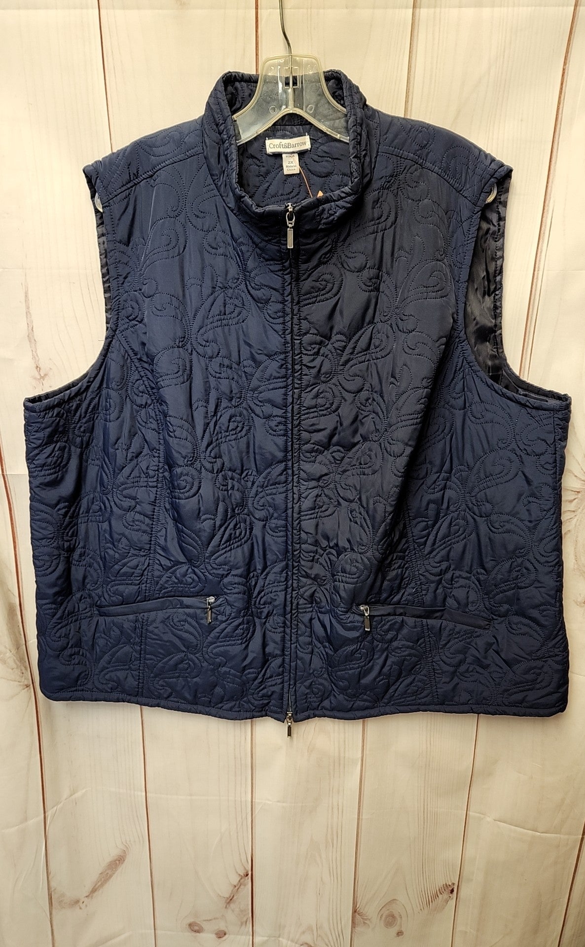 Croft & Barrow Women's Size 2X Navy Vest