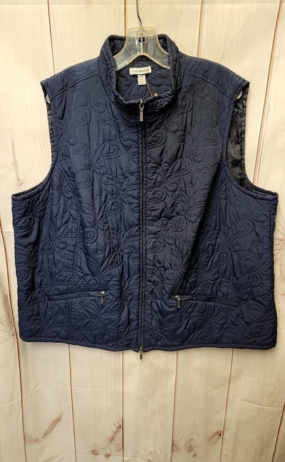 Croft & Barrow Women's Size 2X Navy Vest