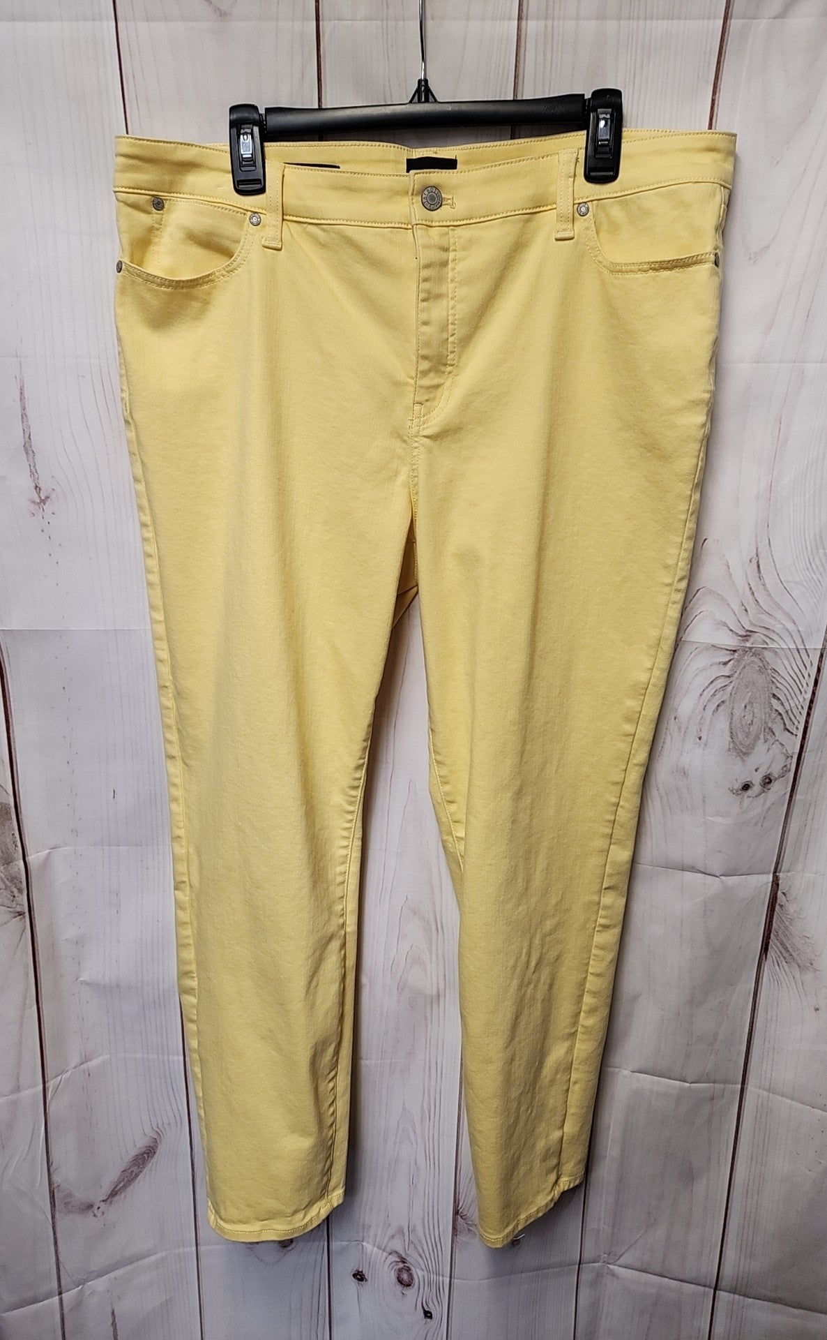 Talbots Women's Size 33 (15-16) Yellow Jeans Slim Ankle Jean