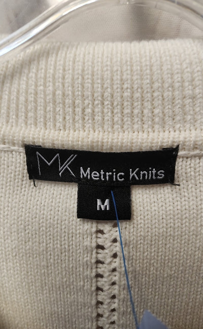 Metric Knits Women's Size M White Sweater